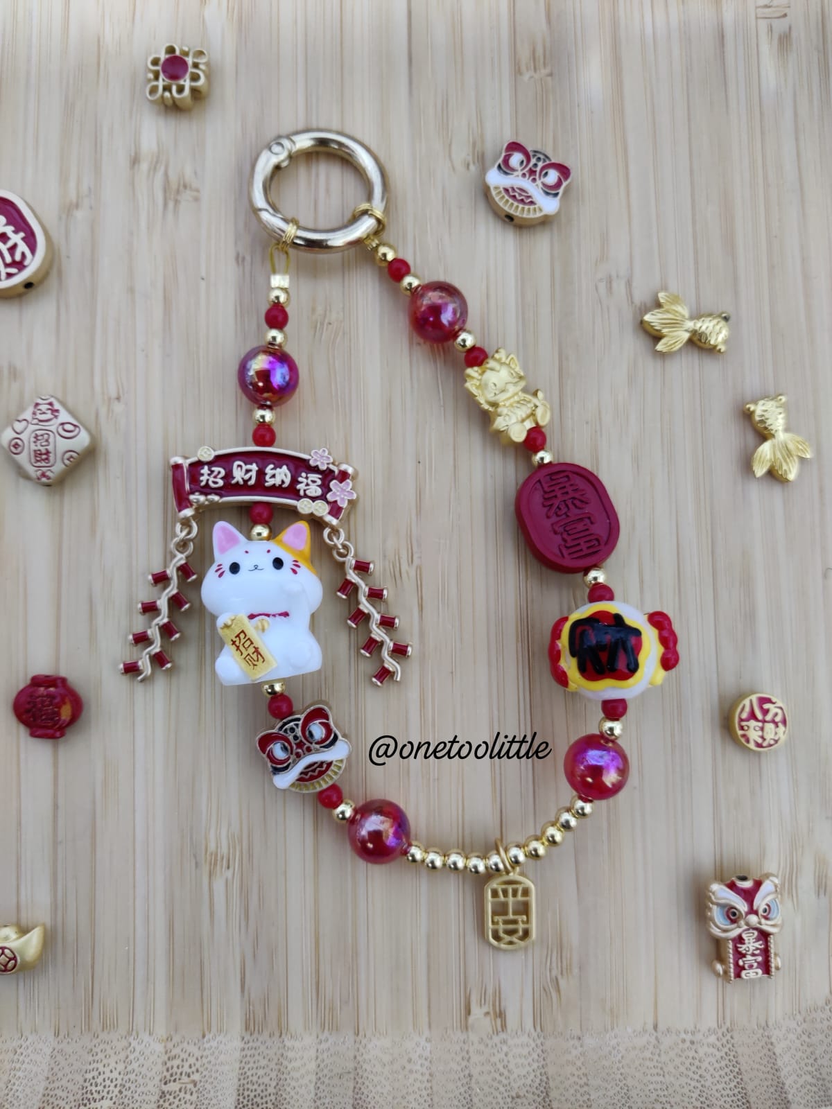 CNY Fortune Cat Phone/Bag Charm