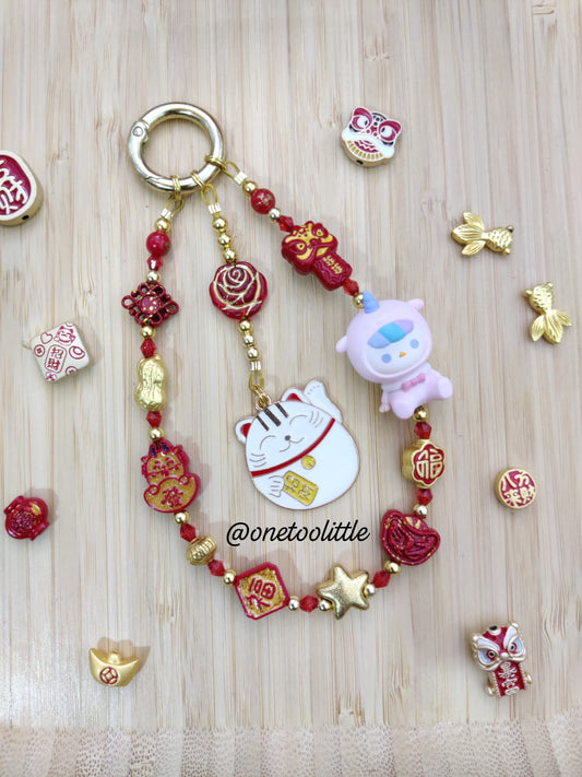 CNY Pucky Unicorn Phone/Bag Chain